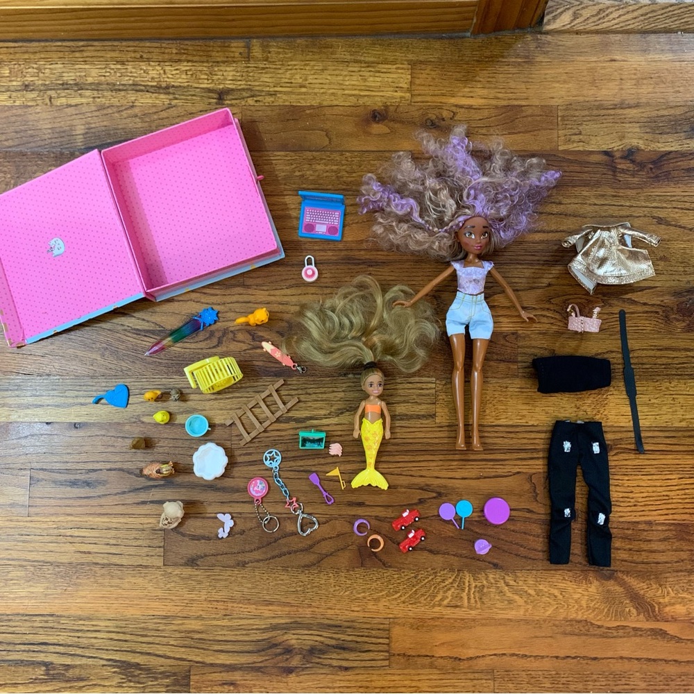 Girls Barbie & Mermaid Doll Accessories Clothes Pets Farm Animals Storage Box - Picture 11 of 16
